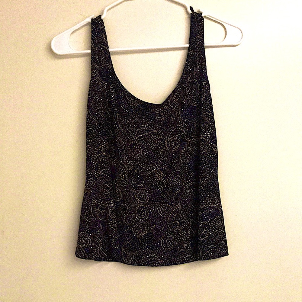 Slightly cropped jeweled tank top